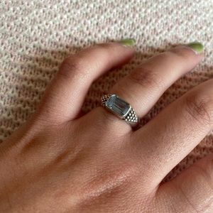 Vintage Sterling Silver Genuine Blue Topaz Ring